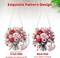 Valentine's Day Hanging Diamond Art Kits for Adult, Flowers Diamond Painting Hanging Kits Ornaments, DIY Special Shaped Rhinestone Window Pendants kit for Home Garden Wall Decor Gift